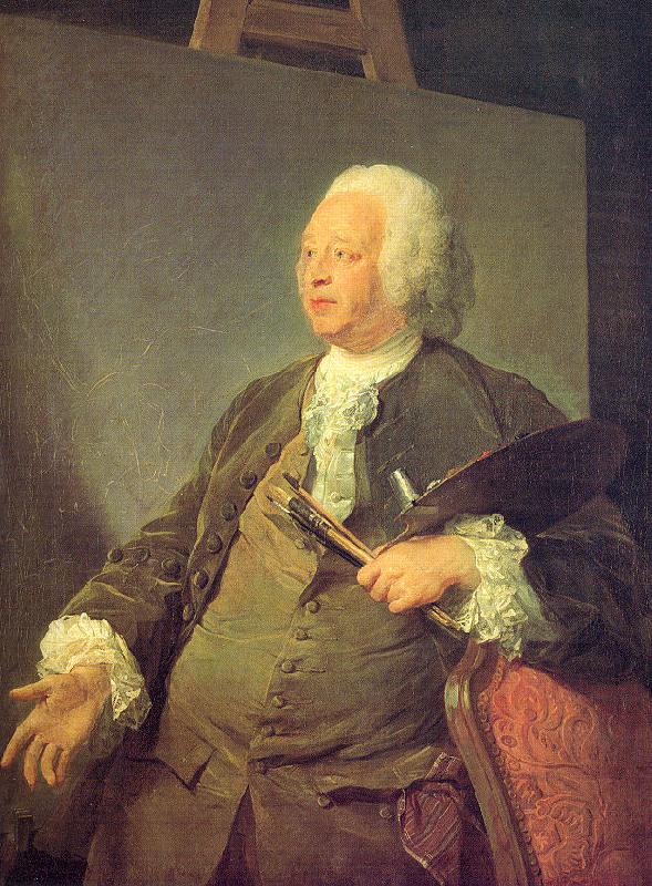 PERRONNEAU, Jean-Baptiste Portrait of the Painter Jean-Baptiste Oudry France oil painting art
